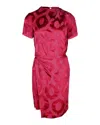 Isabel Marant Servane Mini Wrap Dress In Red Viscose In Red