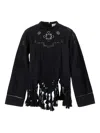 Isabel Marant Macramé Lace Top In Black