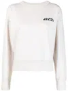 Isabel Marant Shad Lightweight Cotton Sweatshirt With Logo Clothing In Neutral