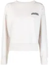 Isabel Marant Shad Lightweight Cotton Sweatshirt With Logo Clothing In Nude