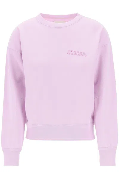 Isabel Marant Logo Embroidered Crewneck Sweatshirt In Pink