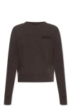 Isabel Marant Cropped Long-sleeve Top With Embroidered Detail