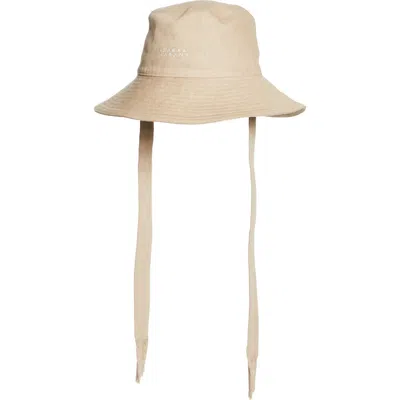 Isabel Marant Shaley Embroidered Logo Bucket Hat In Neutral