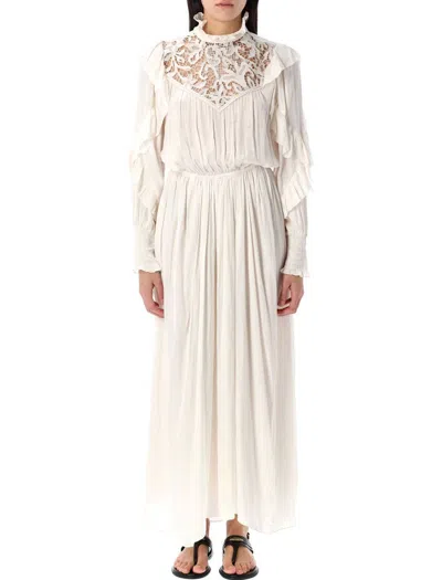 Isabel Marant Sharlene Long Dress In Ivory