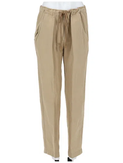 Isabel Marant Sharony Tapered Leg Cuffed Hem Trousers Pants In Neutral