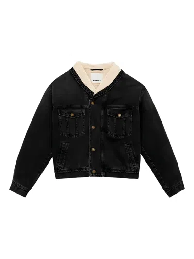 ISABEL MARANT SHEARLING COLLAR BUTTONED JACKSON JACKET