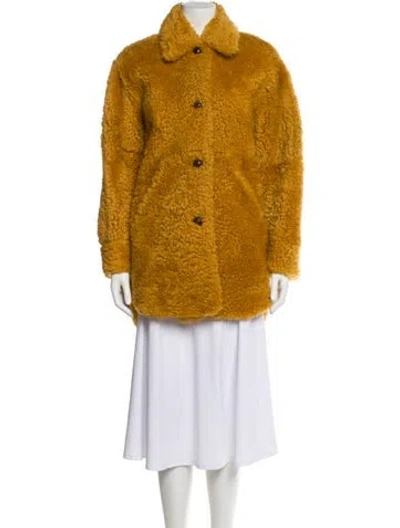 Pre-owned Isabel Marant Shearling Faux Fur Jacket In Brown