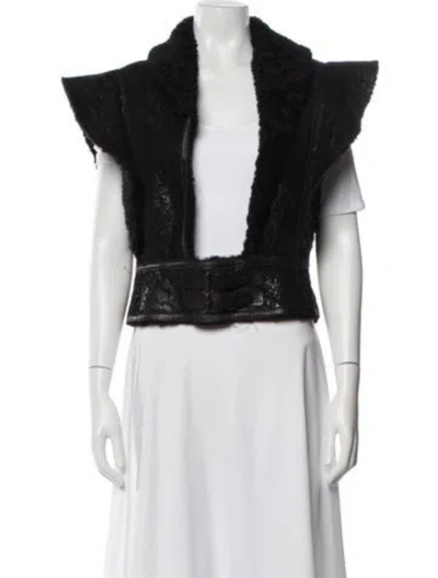 Pre-owned Isabel Marant Shearling Fur Jacket In Black