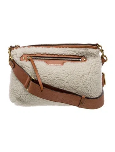 Pre-owned Isabel Marant Shearling Shoulder Bag In Neutral