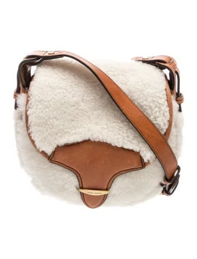 Pre-owned Isabel Marant Shearling Shoulder Bag In Neutral