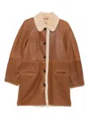 Isabel Marant Shearling-trim Coat In Brown