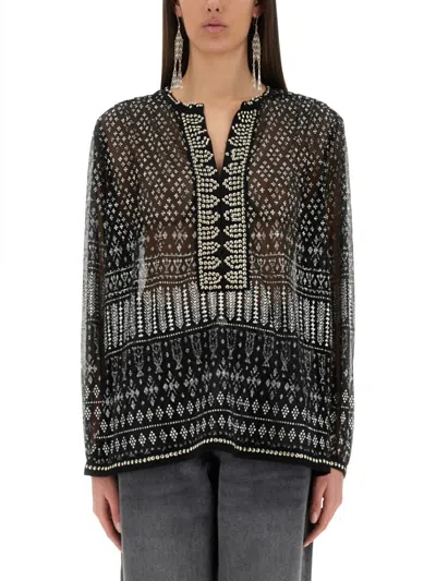 Isabel Marant Top Nickie In Black