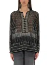 ISABEL MARANT SHEER BLACK "NICKIE" TOP