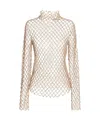 Isabel Marant Sheer Crystal-embellished Mesh Top In Nude