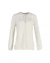 Isabel Marant Sheer Long Sleeve Blouse In Cream Cotton In White