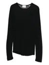 Isabel Marant Sheer-panel Long-sleeve Top In Black