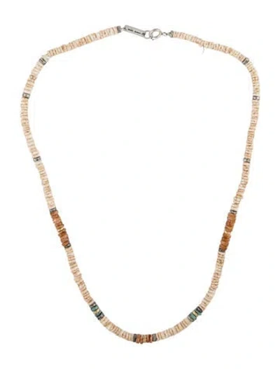 Pre-owned Isabel Marant Shell & Bead Moises Bead Strand Necklace, 22" In Multi