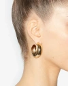 Isabel Marant Shiny Crescent Earrings In Gold