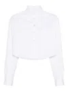 Isabel Marant Fleora Cropped Cotton-poplin Shirt In White