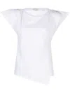 Isabel Marant Padded Boat Neck T-shirt With Asymmetric Hem