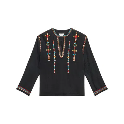 Isabel Marant Zakaria Long-sleeved T-shirt In Black