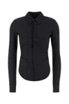 Isabel Marant Embroidered Wool Blend Shirt In Black
