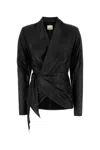 Isabel Marant Cinaye Wrap-over Top In Black