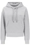 Isabel Marant Sylla Logo Embroidered Drawstring Hoodie In Grey