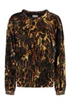 Isabel Marant Dabia Leopard-print Velvet Sweatshirt In Multicolor