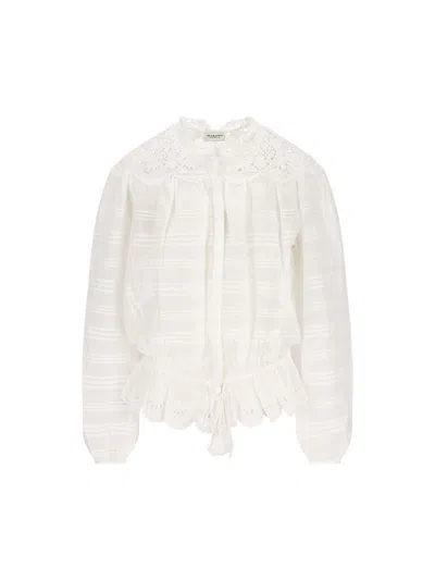 Isabel Marant Ruffled Shirt In Yellow