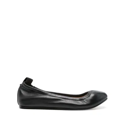 Isabel Marant Logo-plaque Leather Ballerina Shoes In Black