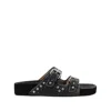 Isabel Marant Leather Sandals With All-over Stud Detail In Black