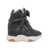 Isabel Marant Balskee High-top Wedge Suede Sneakers Shoes In Gray