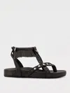 Isabel Marant Embellished Leather Straps Sandals In Black