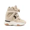 Isabel Marant Wedge-sole Strap Sneakers In Neutral