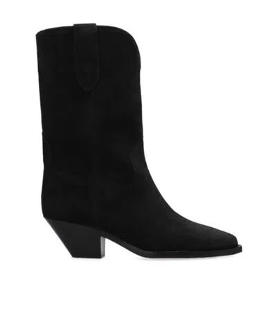 Isabel Marant Duerto' Black Western Style Boots In Suede