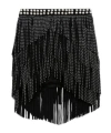 Isabel Marant Carmelia Studded Fringed Mini Skirt In Black