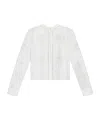 Isabel Marant Short Hollow Poplin Shirt In White