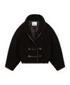 Isabel Marant Short Long-sleeved Wool Coat In Black