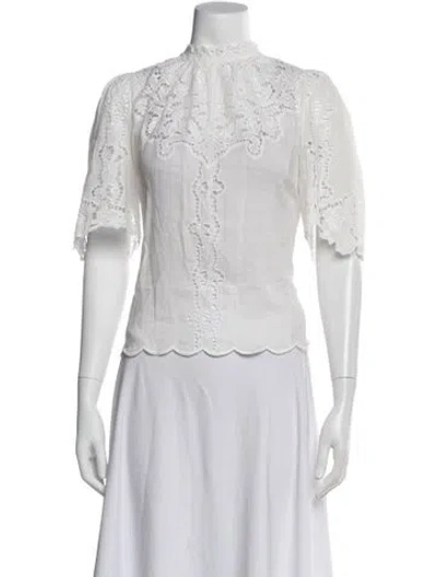 Pre-owned Isabel Marant Short Sleeve Blouse In White
