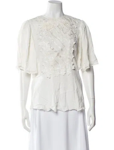 Pre-owned Isabel Marant Short Sleeve Blouse In White