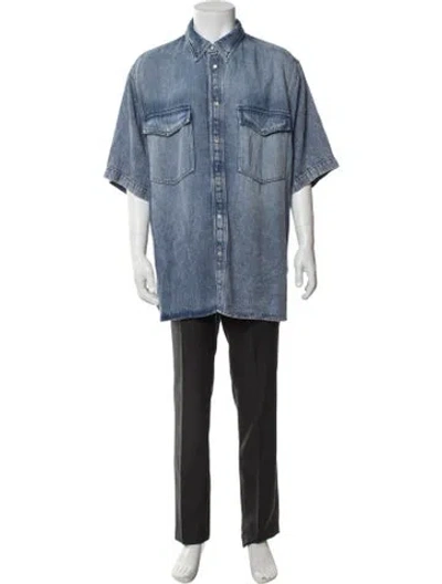 Pre-owned Isabel Marant Short Sleeve Denim Shirt In Blue