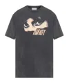 Isabel Marant Crew Neck Graphic Print Short Sleeves T-shirt In Black