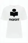 Isabel Marant Short-sleeved Crew Neck T-shirt With Graphic Logo In White