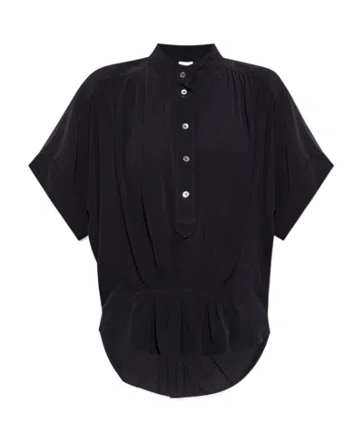Isabel Marant Azalea Crepe Blouse In Black