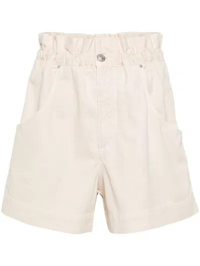 Isabel Marant Titea Denim Shorts In Nude & Neutrals