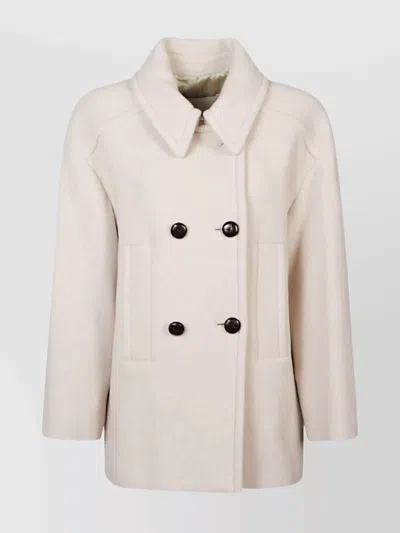 ISABEL MARANT SHORT WOOL COAT DOUBLE-BREASTED FRONT