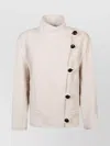 Isabel Marant Short Wool Coat High Collar In Animal Print