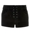 Isabel Marant Raw Hem Belt Loop Shorts In Black