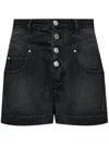 Isabel Marant 'denim Shorts' With Pockets And Button Accents In Black